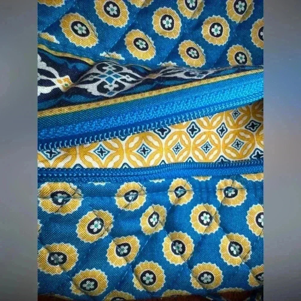 Vera Bradley Mini Hipster Riviera Blue 2008 Retired Crossbody Travel Organizer